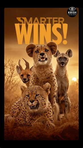 Cheetah vs Jackal… Par Khana Le Gaya Hyena! 😳🔥 | by @KrishCurious #shorts #cheetah #jungle