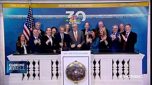 CNBC rings closing bell at the NYSE for 30th anniversary