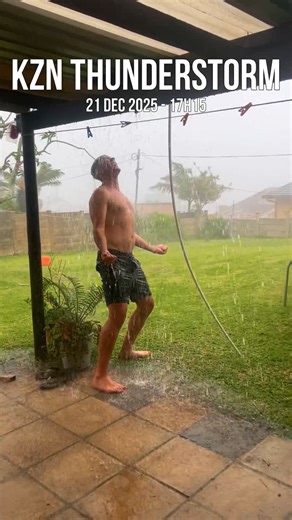 Flash floods were expected in Margate, KZN… and the rain came down hard. Instead of running from it, I ran into it 🌧️ Cooling off under an overflowing gutter, soaking it in, and reminding myself how powerful nature can be on the KZN South Coast. This is summer weather in South Africa — wild, refreshing, and completely unpredictable. #MargateKZN #KZNSouthCoast #FlashFloods #HeavyRain #SummerStorm #SouthAfricaWeather #StormChasers | PrivateGuy - South Coast Living & Lifestyle