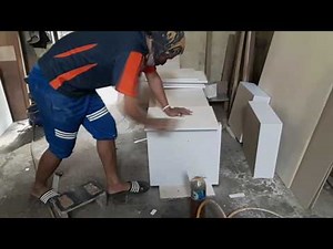 Cara membuat Kitchen Set sendiri | Teknik perekatan HPL