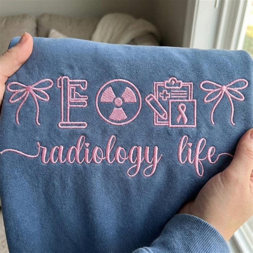 Radiology Life Embroidery Design | Radiology Tech Quote Machine Embroidery File PES DST | Xray Tech Gift - Etsy