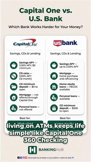 U.S. Bank vs Capital One: Branch Backup or Digital? #Shorts