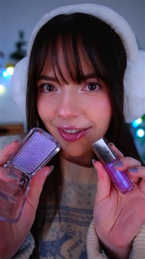 Giving You a Frosty Cold Girl Makeup look 🧊 ☃️❄️ #asmr