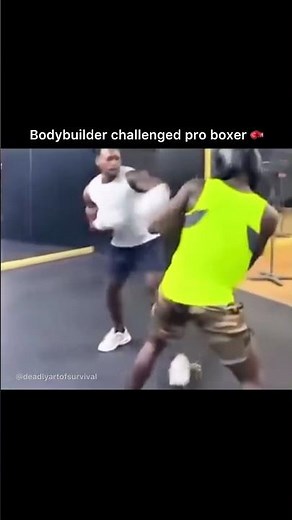 Bodybuilder challenges pro boxer