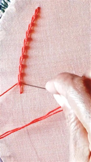 Trending tutorial hand embroidery needle thread borderline stitching ideas 🪡🇧🇩🧶🧵💞