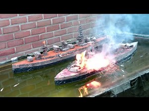 Cardboard Ship Battle: Battleship Fuso Versus Battleship Oklahoma