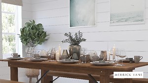 Watch 8'x40" Rustic Folding Farm Table & 4 Benches on Amazon Live