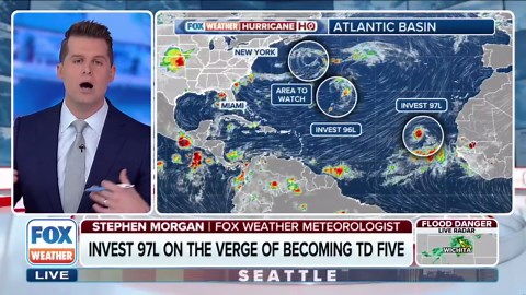 Tropical Depression Five likely to form soon as new area to watch for development emerges in Atlantic