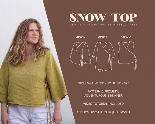 Snow Top Sewing Pattern - Etsy
