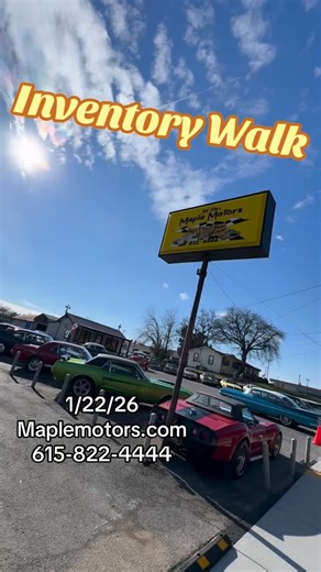 MapleMotors 615-822-4444 | Inventory Walk Lets Go Maplemotors.com #mustang #camaro #chevelle #impala #musclecars | Instagram