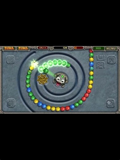 Zuma Deluxe but the gameplay is made through AI