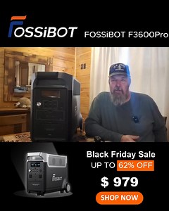 2.8K views · 117 reactions | Coupon Code: FBDW36 Keep your home fully powered with FOSSiBOT F3600 Pro. Offering a comprehensive backup solution with 3.84-11.5kWh capacity and 3.6-4.16kW output options, this system ensures up to 3 days of uninterrupted power. Plus, the UPS 10ms switchover feature, is always reliable during outages.  | Fossibot US | Facebook