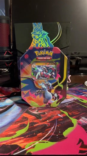 Mega Charizard X ex Tin Opening! Should I Grade This Promo Card? #pokemoncards #pokemon #pokemontcg