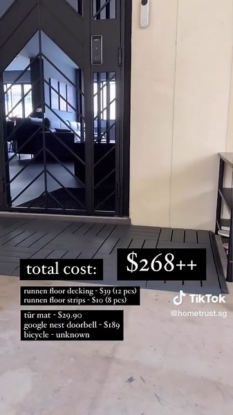 A fine touch to your home entrance! Learn how you can DIY your entrance doorway with (@ seventhfloorflat IG) Little touches like this adds up to give your home the personalized character to your new home! 🇸🇬 #interior #hdb #bto