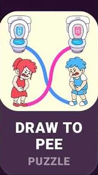 Draw to pee puzzle #gamingshorts 🚽 Tricky Puzzle Game Challenge!