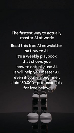25 reactions | Read this free AI newsletter by How to AI. It's a weekly playbook that shows you how to actually use AI. | How to AI | Facebook