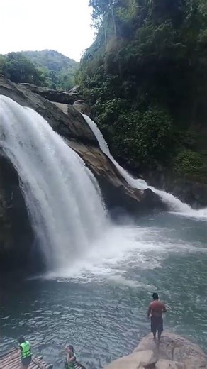 Swimming Under a Beautiful Waterfall | Relaxing Nature & Scenic Views