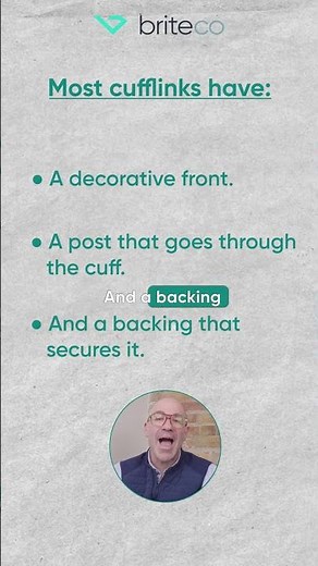 The 3 Parts of a Cufflink Explained