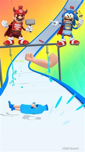 OMG! Sonic vs Mario Devil Run 💦🥵 #sonicthehedgehog #sonic #shorts