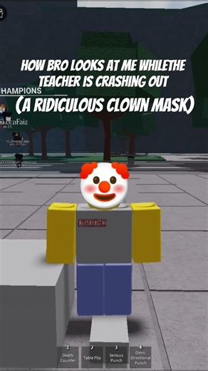(look)Roblox clown mask #roblox #crashing #teacher #how #bro #lookatme #shorts#music