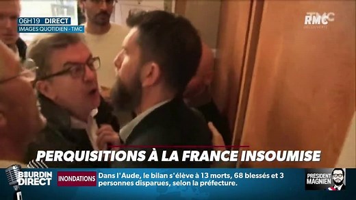 "La République, c'est moi": les images de la colère noire de Mélenchon lors des perquisitions