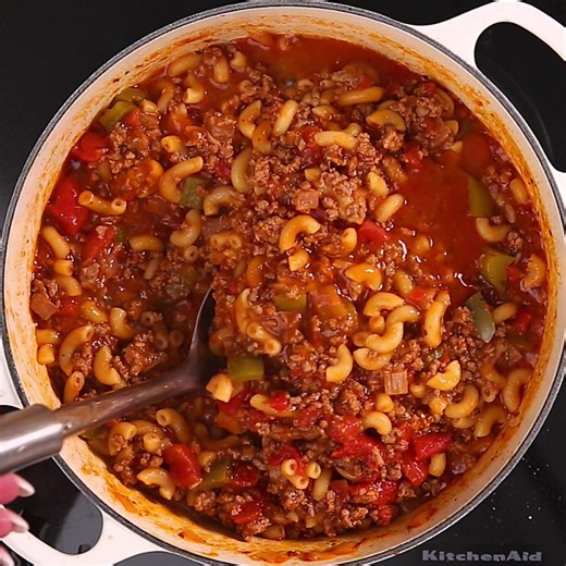 https://www.spendwithpennies.com/grandmas-goulash/ This easy goulash recipe comes together quickly with ingredients you likely have on hand. Ground beef and elbow macaroni are simmered in a rich tomato sauce for a cozy one-pot dish the whole family will love. | Spend With Pennies