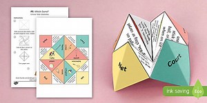KS2 PE Games Fortune Teller Chatterbox