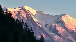 Drone flight over Mont Blanc, Chamonix, France