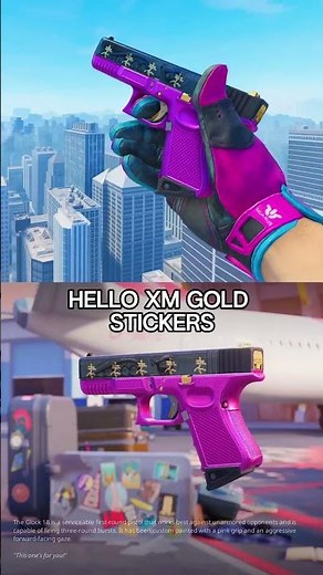 Glock Gold Toof x Hello Gold Sticker | #cs #cs2 #crafts #update