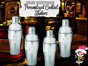 16oz Personalized Cocktail Shaker|martini Custom Shaker|engraved Shaker|cocktail Mixer|custom Barware|drink Shaker Gift|mancave|bar Shaker - Etsy