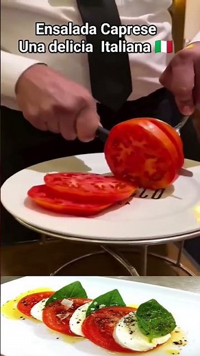 Como hacer Ensalada Caprese una delicia de la Gastronomía Italiana 🇮🇹 🍅🌿