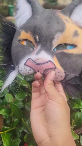 Handmade Calico Cat Mask – Therian Animal Costume Fleece Furred Ears - Etsy