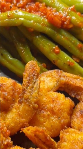 EASY 15-Minute Shrimp & Green Beans 🍤 | Quick Dinner #Shorts #EasyDinner