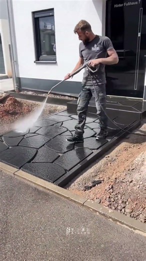 Stone flooring installation process. #stone #granite #naturalstone #stones #construction