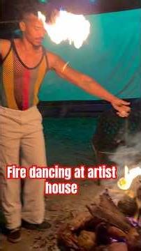 Fire dancing at artist house Miami #fitness #firedancer #motivation