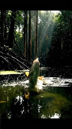 🐟RARE Fish Spotted in Amazon?! 🤯 Forest Lake Discovery! #AmazonRainforest