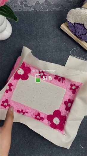 Punch needle hand tufted frame | Diy Mirror #mishberry #diy #punchneedleart #frames #craft #shorts