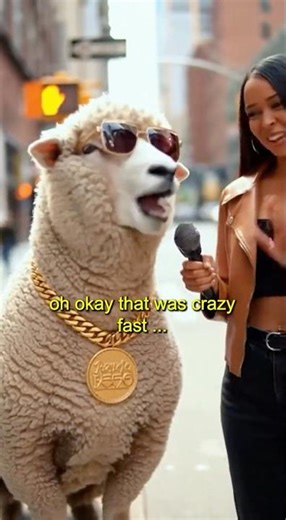 This Sheep Raps Faster Than a Machine Gun! 🔥🐑|RapPets NYC Street Interview #animalrap #hiphopmusic