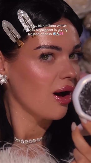 this kiko milano winter holiday highlighter is giving frosted cheeks #highlighter #makeup #skincare