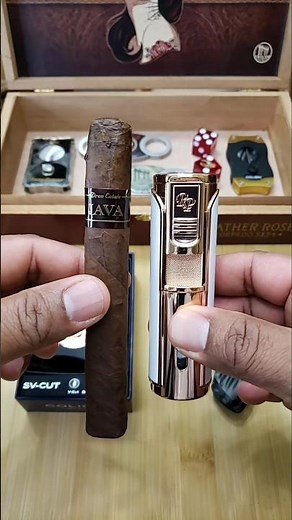Cigar ASMR | The Perfect V-Cut, Toasting, and Lighting a Rocky Patel "JAVA" Cigar by Drew Estate