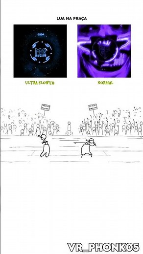 LUA NA PRAÇA (Normal) vs (Slowed) #phonk #foryou #bassboosted #bass #slowed #phonkmusic #slowed#bass