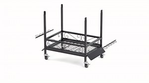 Fishing Rod Holder - Fishing Pole Rack for 10 Rods - Adjustable Height Fishing Gear Equipment Organizer Storage Solution for Garage Basement or Indoor