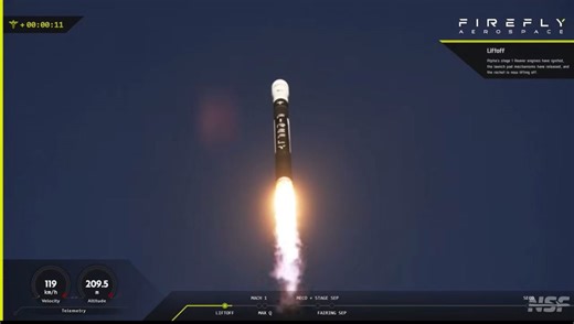 Firefly Aerospace's Alpha rocket reaches orbit on 1st launch since explosive accidents last year (video)