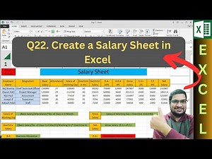 Salary Sheet in Excel | Payroll Calculation Tutorial (Day-5,Q22)