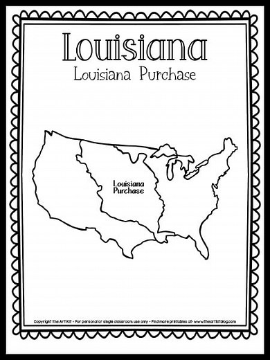 Louisiana Purchase Coloring Page {FREE Printable!}