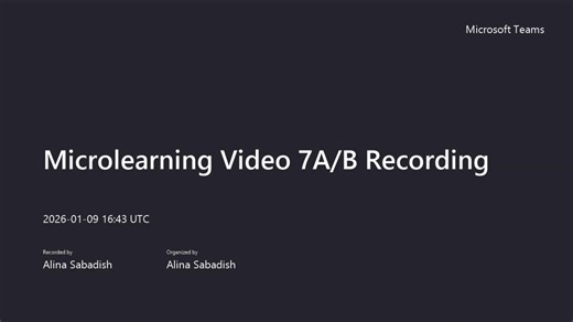 Microlearning Video 7AB