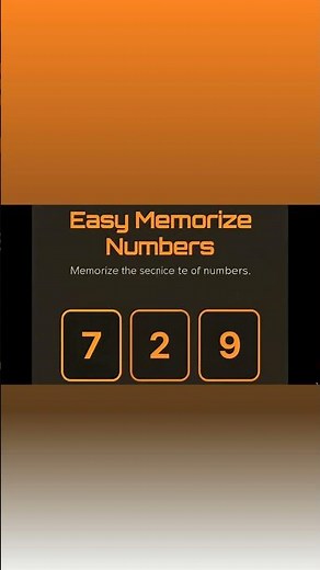 Easy Memorize Numbers Game