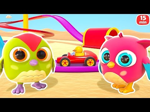 Kartun Mobil untuk Anak dengan Hop Hop si Burung Hantu |Game Anak dengan Warna | Mainan Kendaraan