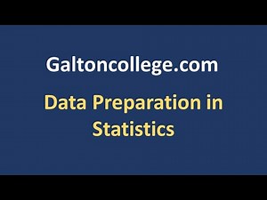 Data Preparation in Statistics