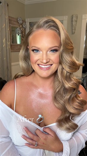 Before and after of my beautiful bride from yesterday! So obsessed with this whole look! #bridalmakeupartist #bridalmakeup #sandiegomakeupartist #sandiegomakeup #glammakeup #glammakeuplook #beforeandaftermakeup